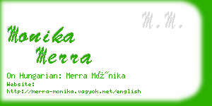 monika merra business card